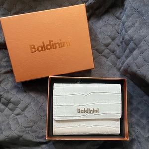 Baldinini White Printed Crocodile Wallet